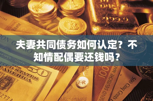 北京夫妻共同债务如何认定？不知情配偶要还钱吗？
