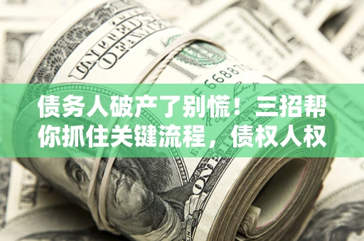 北京债务人破产了别慌！三招帮你抓住关键流程，债权人权益不再缩水