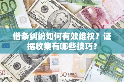 北京借条纠纷如何有效维权？证据收集有哪些技巧？